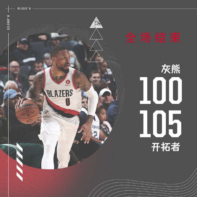 开拓者105-100力克灰熊