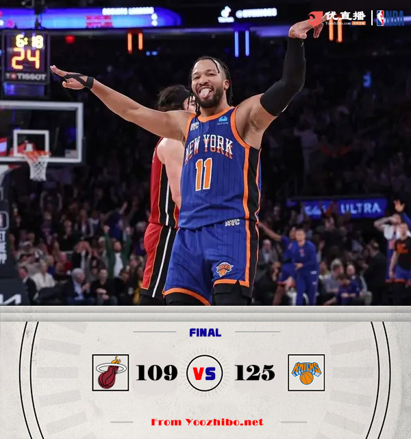 尼克斯125-109力克热火