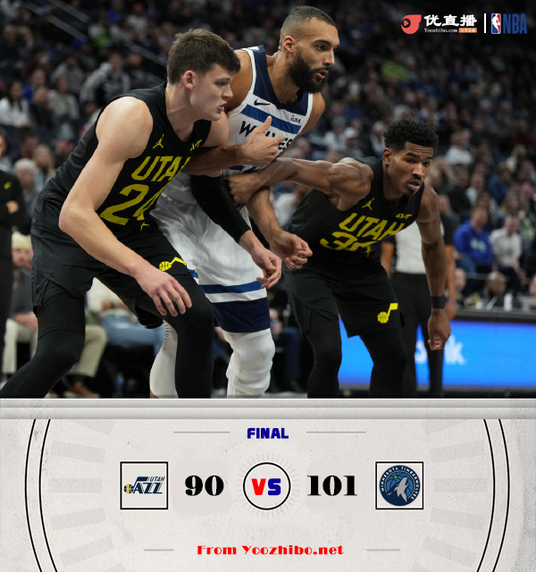 森林狼101-90战胜爵士,