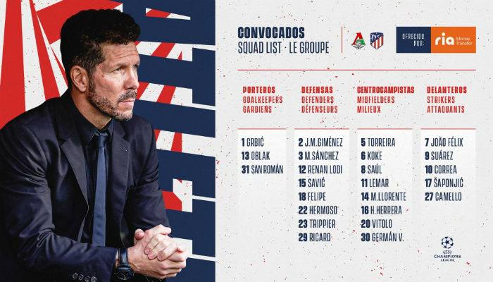 马竞vs莫斯科火车头<a href=/zuqiujingsai/ouguan/ target=_blank class=infotextkey>欧冠</a>大名单