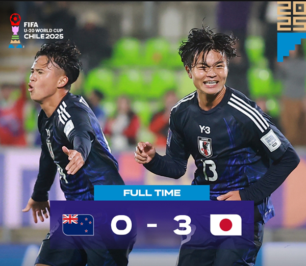 日本U20世青赛踢疯了！3连胜轰7球0丢球，全胜杀进16强