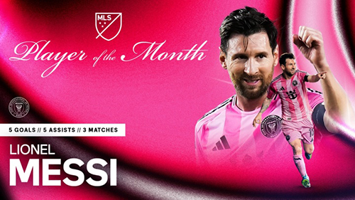 3场造10球！38岁梅西统治美职联，当选10月最佳球员