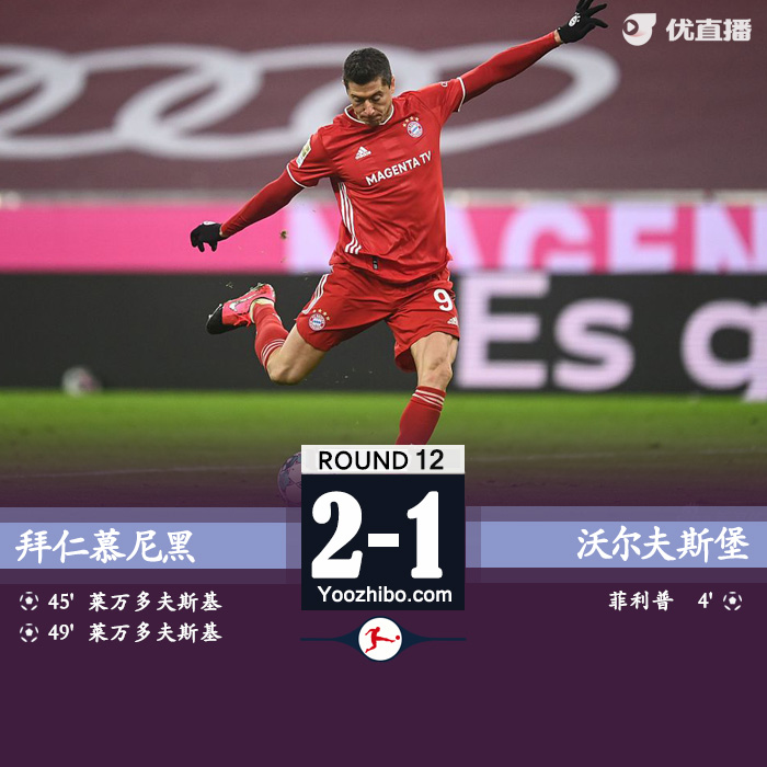 <a href=/zuqiujingsai/bayern/ target=_blank class=infotextkey>拜仁</a>慕尼黑2-1沃尔夫斯堡