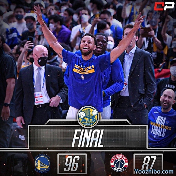 勇士96-87力克奇才 库里6分 怀斯曼20+9